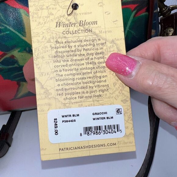 Patricia Nash Winter Bloom Hard Frame Convertible Crossbody Bag - Picture 9 of 10